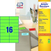 AVERY Zweckform Etiketten 3454 grün 105,0 x 37,0 mm,...