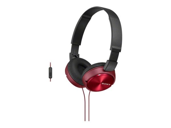 SONY MDR-ZX310AP Kopfhörer schwarz, rot