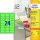 AVERY Zweckform Etiketten L6033-20 grün 63,5 x 33,9 mm, 20 Blatt