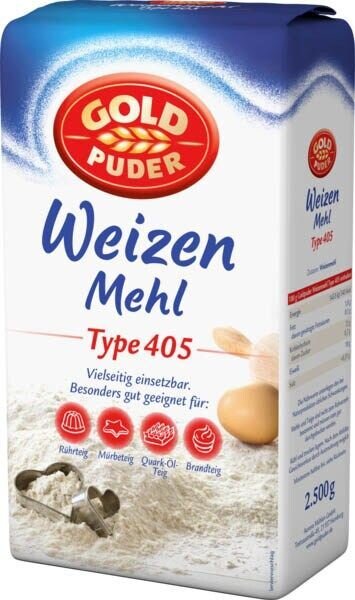 GOLDPUDER Weizenmehl Type 405 2,5 kg, 1 St.