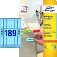 AVERY Zweckform Etiketten L6048-20 blau 25,4 x 10,0 mm,...