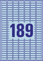 AVERY Zweckform Etiketten L6048-20 blau 25,4 x 10,0 mm, 20 Blatt