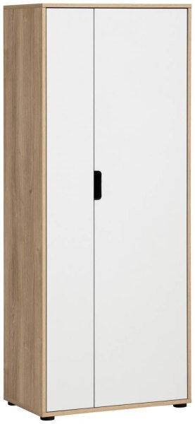 MÖBELPARTNER Aktenschrank Emmik, 702041 weiß-eiche, weiß 3 Fachböden 62,1 x 41,0 x 163,6 cm