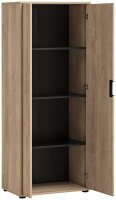 MÖBELPARTNER Aktenschrank Emmik, 702040 weiß-eiche 3 Fachböden 62,1 x 41,0 x 163,6 cm