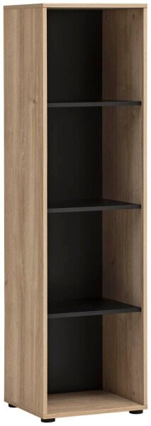 MÖBELPARTNER Aktenregal Emmik weiß-eiche 44,8 x 41,0 x 163,6 cm, 1 St.