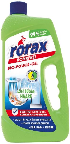 rorax ROHRFREI BIO-POWER-GEL Rohrreiniger 1 l, 1 St.