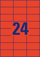 AVERY Zweckform Etiketten 3448 rot 70,0 x 37,0 mm, 100 Blatt