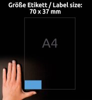 AVERY Zweckform Etiketten 3449 blau 70,0 x 37,0 mm, 100 Blatt