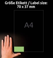 AVERY Zweckform Etiketten 3450 grün 70,0 x 37,0 mm, 100 Blatt