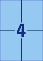 AVERY Zweckform Etiketten 3457 blau 105,0 x 148,0 mm, 100 Blatt