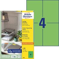AVERY Zweckform Etiketten 3458 grün 105,0 x 148,0...