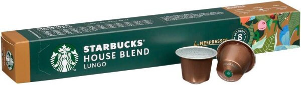 NESPRESSO STARBUCKS® House Blend Lungo Kaffeekapseln, kräftig, 10 St.