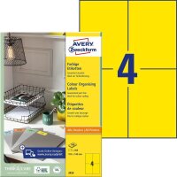 AVERY Zweckform Etiketten 3459 gelb 105,0 x 148,0 mm, 100...