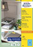 AVERY Zweckform Etiketten 3471 blau 210,0 x 297,0 mm, 100...