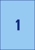 AVERY Zweckform Etiketten 3471 blau 210,0 x 297,0 mm, 100 Blatt