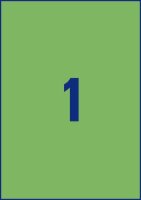 AVERY Zweckform Etiketten 3472 grün 210,0 x 297,0 mm, 100 Blatt