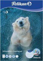 Pelikan Zeichenblock Zoo DIN A4 100 g/qm, 20 Blatt, 1 Block