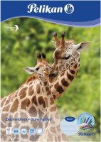 Pelikan Zeichenblock Zoo DIN A4 100 g/qm, 20 Blatt, 1 Block