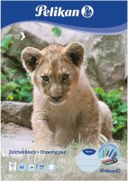 Pelikan Zeichenblock Zoo DIN A3 100 g/qm, 20 Blatt, 1 Block
