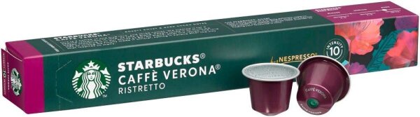 NESPRESSO STARBUCKS® Caffé Verona Ristretto Kaffeekapseln, kräftig, 10 St.