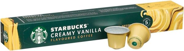 NESPRESSO STARBUCKS® Creamy Vanilla Flavoured Coffee Kaffeekapseln, mild, 10 St.