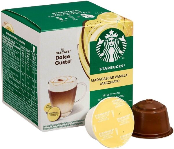 NESCAFÉ DOLCE GUSTO® STARBUCKS® Macciato Madagascar Vanilla Kaffeekapseln, mild, 6 St.