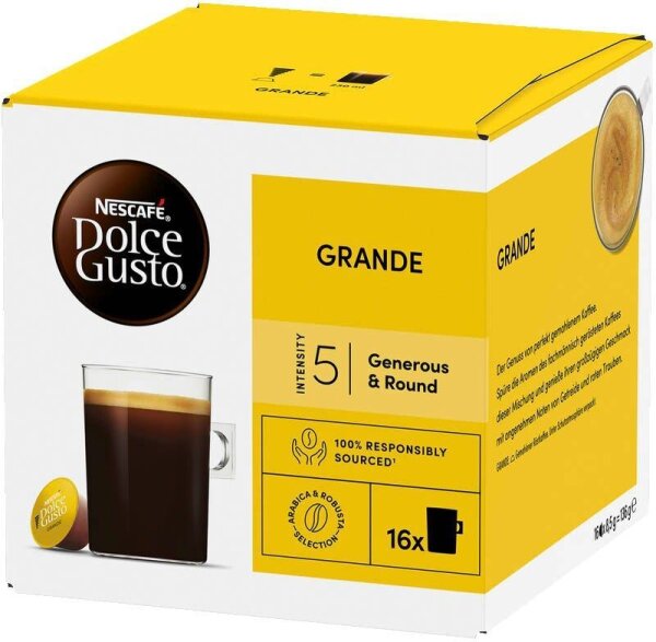 NESCAFÉ DOLCE GUSTO® Grande Generous & Round Kaffeekapseln, mild, 16 St.