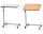 RUSSKA Basic Beistelltisch rechteckig abgerundet Holz weiß 60,0 x 40,0 x 70,0 - 105,0 cm, 1 St.