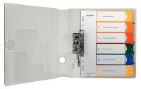 LEITZ Ordnerregister 1292 DIN A4 Vollformat, Überbreite 1-6 farbig 6-teilig, 1 Satz
