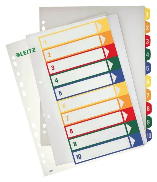 LEITZ Ordnerregister 1293 DIN A4 Vollformat,...