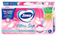 Zewa Toilettenpapier Ultra Soft 4-lagig, 8 Rollen
