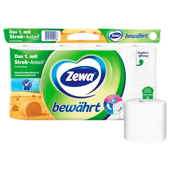Zewa Toilettenpapier bewährt 3-lagig, 8 Rollen