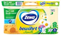 Zewa Toilettenpapier bewährt Kamille & Aloe Vera 3-lagig, 8 Rollen