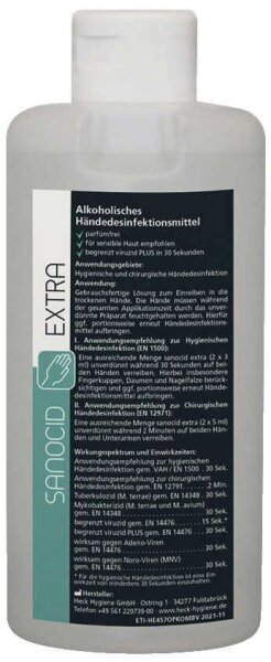 RUSSKA SANOCID EXTRA Händedesinfektionsmittel 500 ml