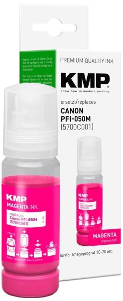 KMP  magenta Tintenflasche kompatibel zu Canon PFI-550 M