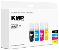 KMP  schwarz, cyan, magenta, gelb Tintenflaschen...