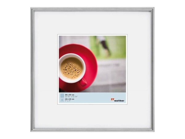 walther design  Bilderrahmen Galeria silber 31,1 x 31,1 cm, 1 St.