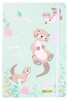 ONLINE® Notizbuch Bullet Journal Otter DIN A5 punktkariert, mehrfarbig Softcover 144 Seiten, 1 St.