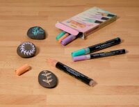 ONLINE® Pastell Lettering Acrylstifte-Set farbsortiert 0,7 + 3,0 mm, 6 St.