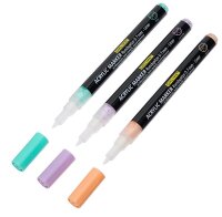 ONLINE® Pastell Lettering Acrylstifte-Set farbsortiert 0,7 + 3,0 mm, 6 St.
