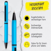 ONLINE® Kugelschreiber Hexagon Stylus blau,...
