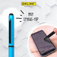 ONLINE® Kugelschreiber Hexagon Stylus blau, Schreibfarbe: blau, 1 St.