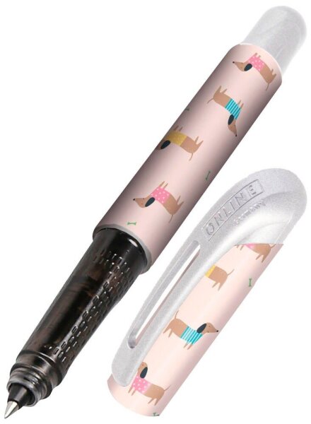 ONLINE® Rollerball College Dackel Tintenroller mehrfarbig 0,7 mm, Schreibfarbe: blau, 1 St.