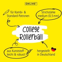 ONLINE® Rollerball College Dackel Tintenroller mehrfarbig 0,7 mm, Schreibfarbe: blau, 1 St.