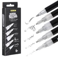 ONLINE® Silver Lettering Acrylstifte-Set silber 5 St.