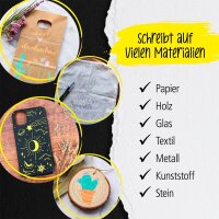 ONLINE® Silver Lettering Acrylstifte-Set silber 5 St.