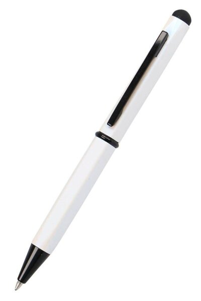 ONLINE® Kugelschreiber Hexagon Stylus weiß, Schreibfarbe: blau, 1 St.
