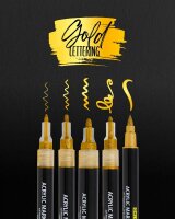ONLINE® Gold Lettering Acrylstifte-Set gold 5 St.