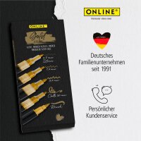 ONLINE® Gold Lettering Acrylstifte-Set gold 5 St.