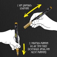 ONLINE® Gold Lettering Acrylstifte-Set gold 5 St.